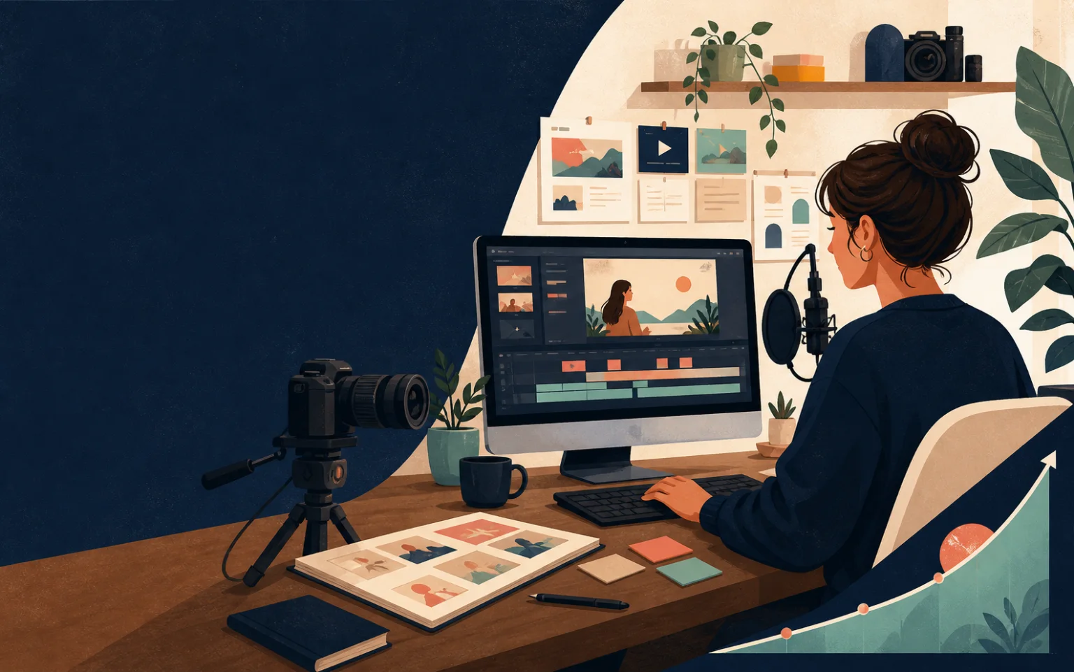 Video creator workspace representing the StoryStudio production process